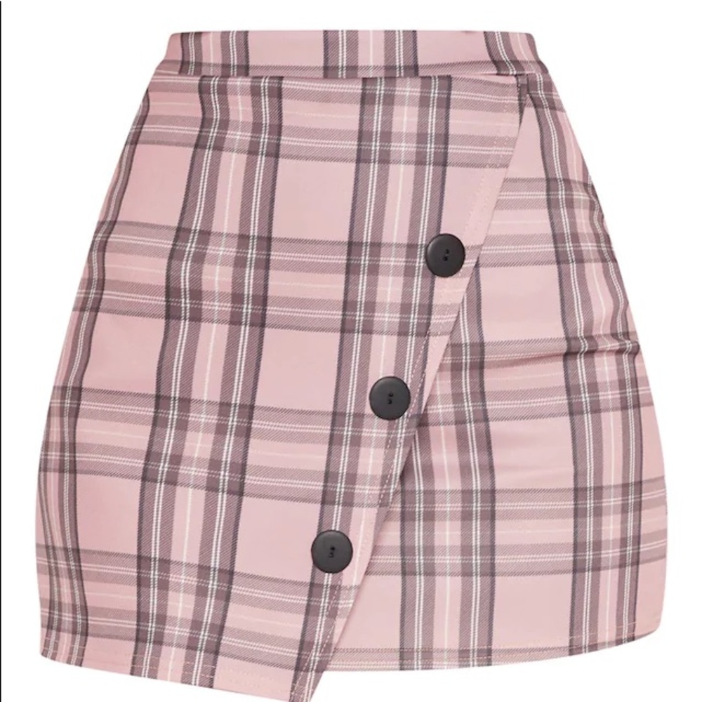 Pink Plaid Skirt PLT NEW